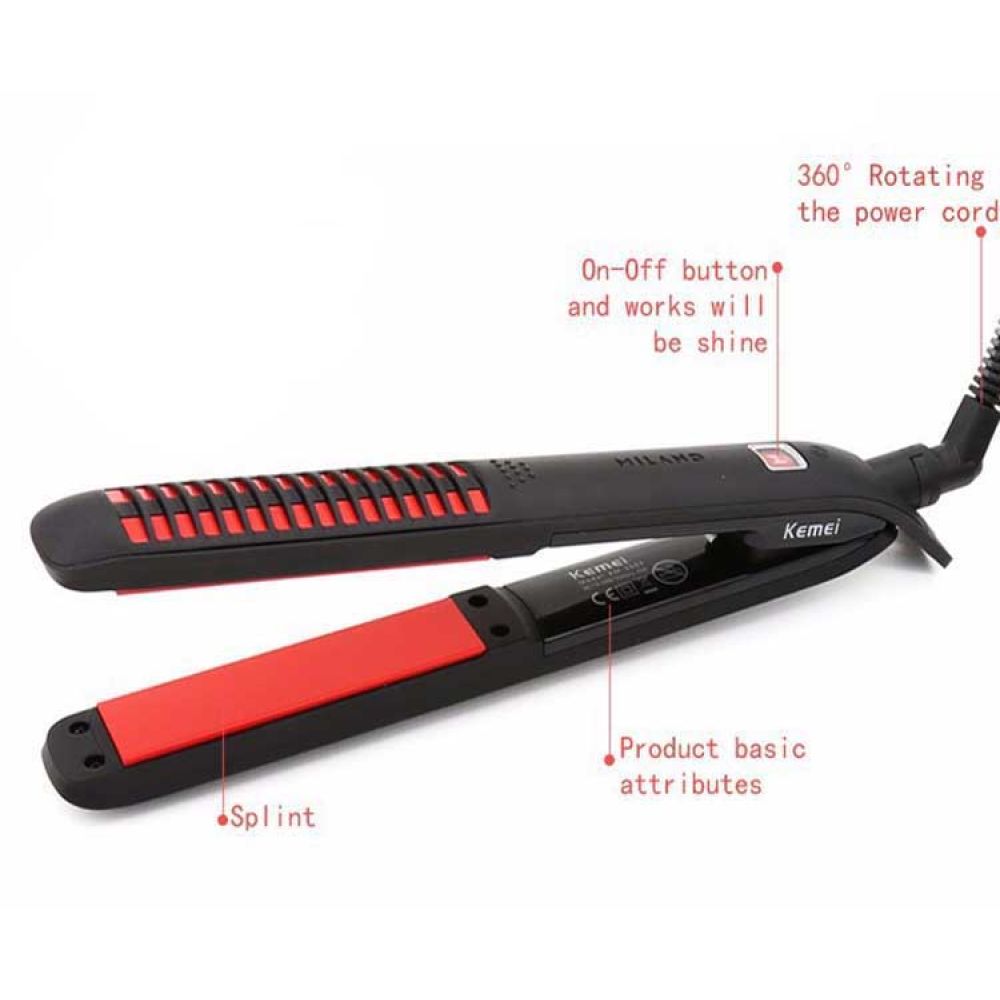 Kemei Portable Ceramic Coating Hair Straightener KM-2007